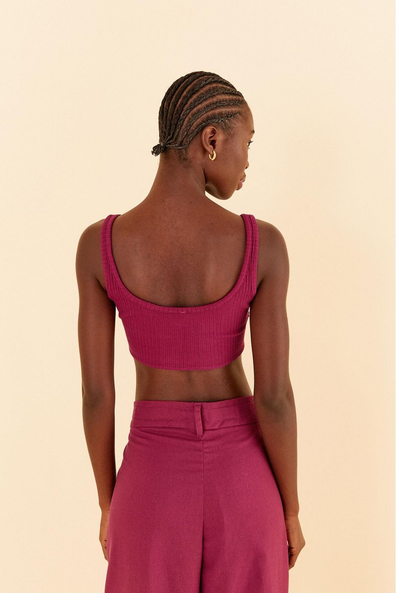 Vista-trasera-del-top-corset-morado-mostrando-el-escote-redondo.