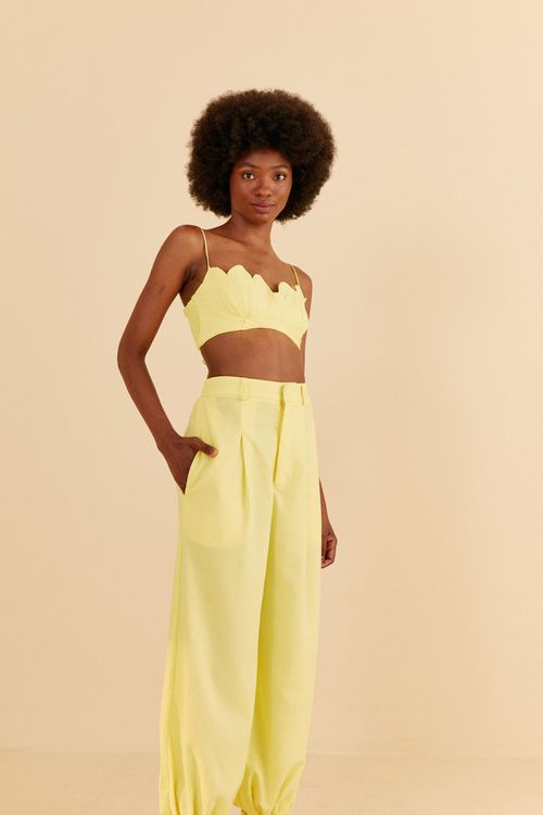 Pantalón Franzida Dobladillo