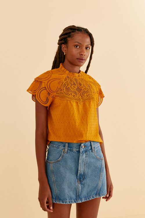 Mini Falda Jeans Recortes