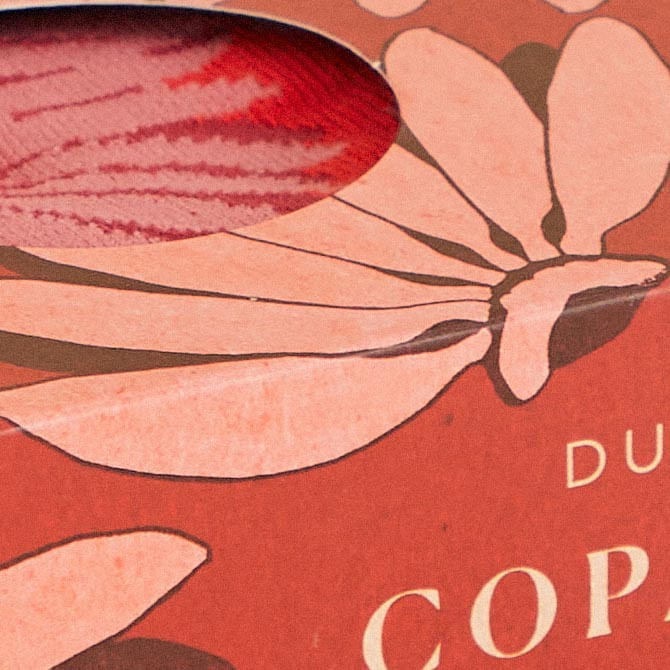 Detalle-ampliado-del-diseño-floral-en-el-embalaje-de-las-medias.