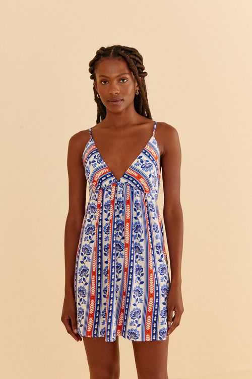 Vestido Corto Em Flor s