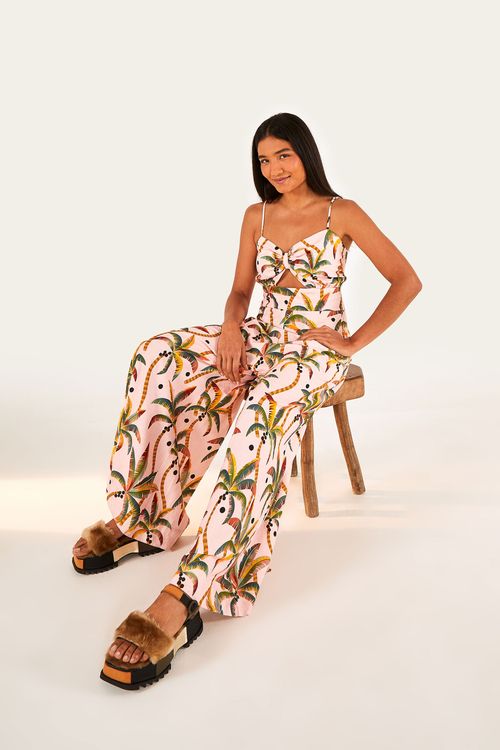 Macacão Estampado Samba Dos Coqueiros