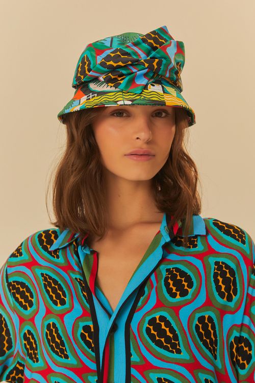 Sombrero Estilo Bucket Con Lazo: Sonido De La Selva