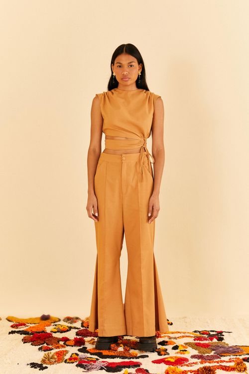 Calça Flare Longa