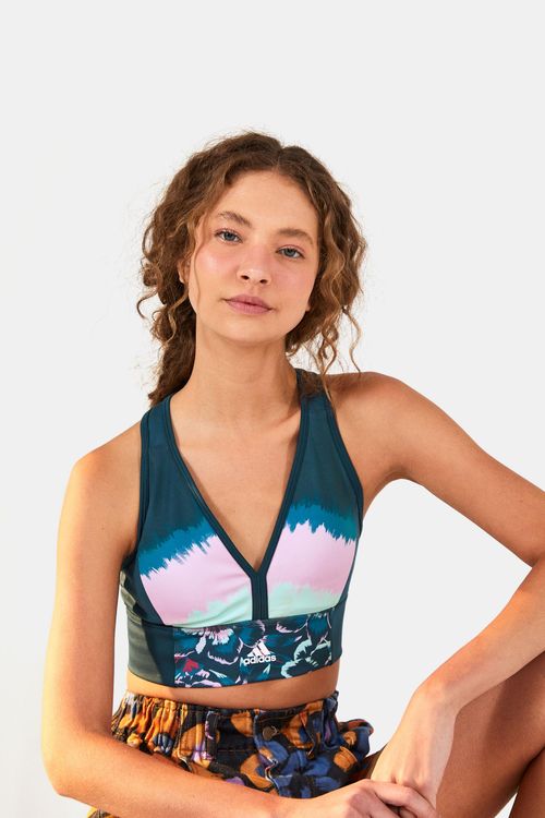 Top Adidas Floral Tie Dye Wildteal