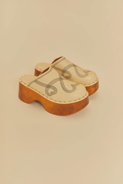 Clog Plataforma Bordado