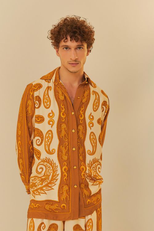 Camisa Manga Larga Pañuelo Paisley y