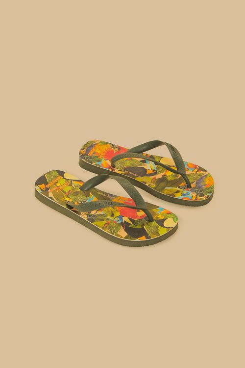 Havaianas Folhagem De Pájaro