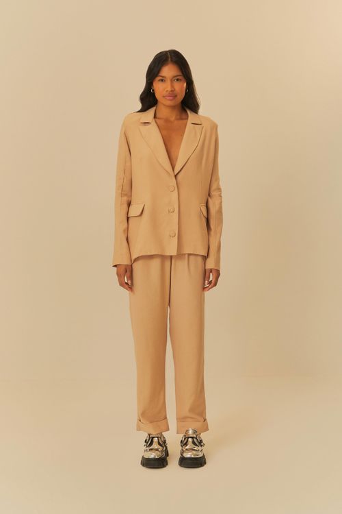 Pantalón Amplio Con Pliegues