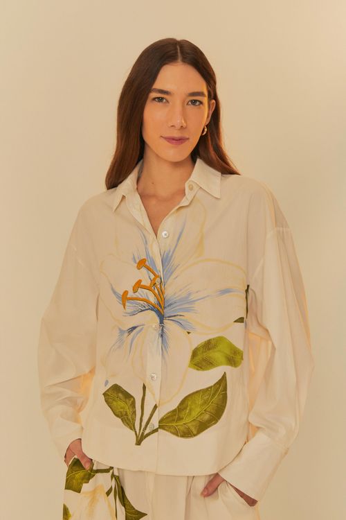 Camisa Flor Blanca