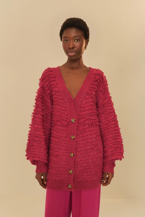Maxi Cardigan Tricot Textura