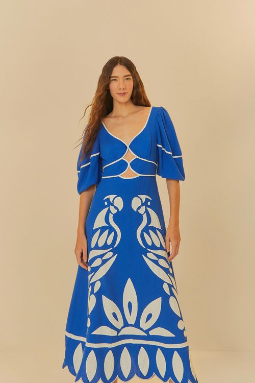 Vestido Bordado Cutwork Samambaia