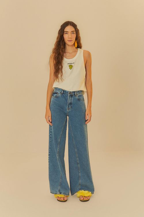 Pantalón Jeans Risca De Giz
