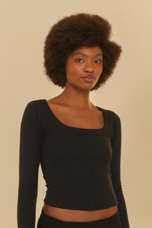 Blusa Corsé Manga Larga