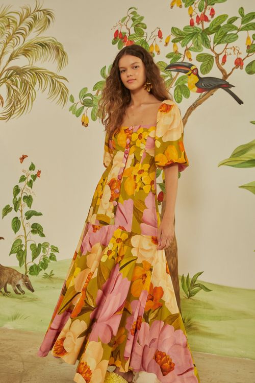 Vestido Cropped Tela De Calicó Bella