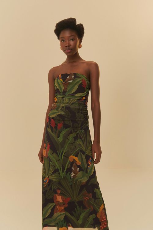 Vestido Tule Beleza Tropical