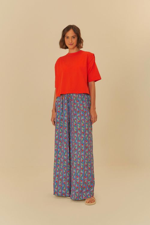 Pantalón Palazzo Bordado s