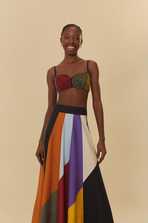 Falda Color Block