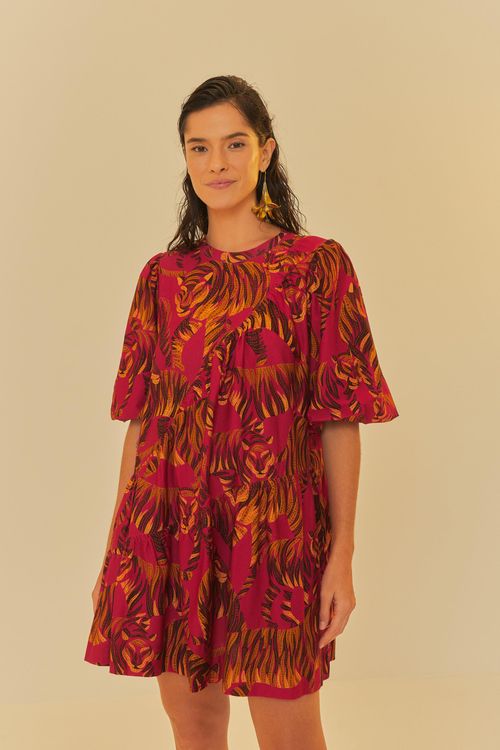 Vestido Corto Ceu De Tigre