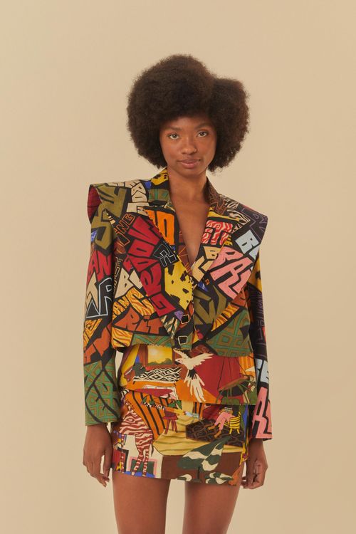 Blazer Solapa Tipográfico Dance