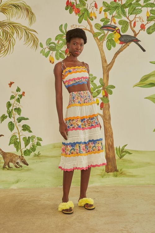 Falda Artesanal Lenco Floraline