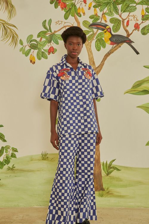 Pantalón Quadriculado De Sonho