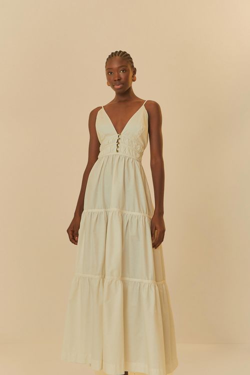 Vestido Largo Funcido Alcinhas