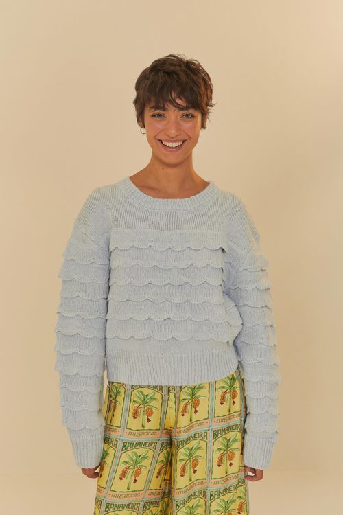 Pull Tricot Artesanal Volantes