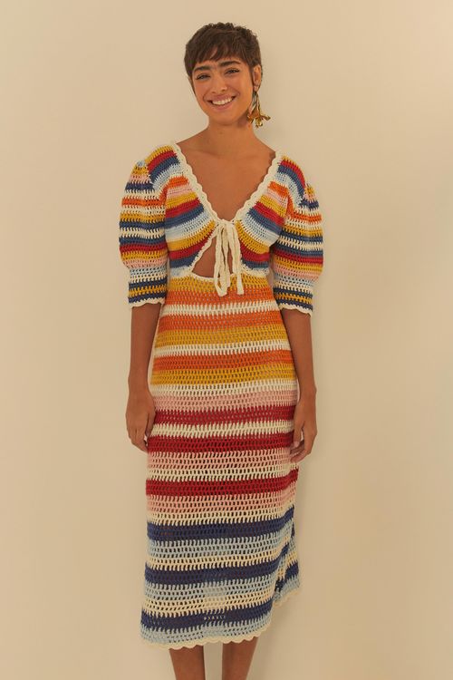 Vestido Crochet Raya Rainbow