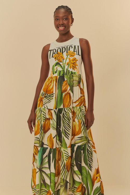 Vestido Cropped Cocina Tropical