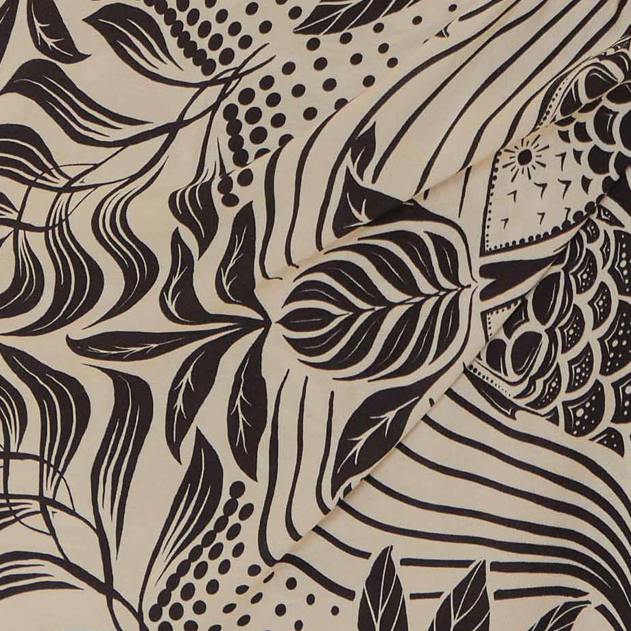 Primer-plano-del-estampado-botanico-en-blanco-y-negro-del-vestido-corto.