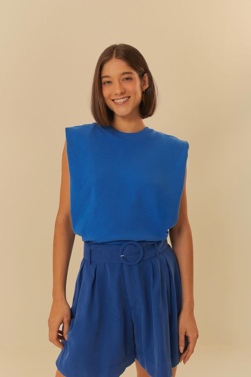 Blusa con Hombros Acolchados