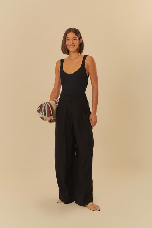 Pantalón Pregas Bolsillo Sastrería