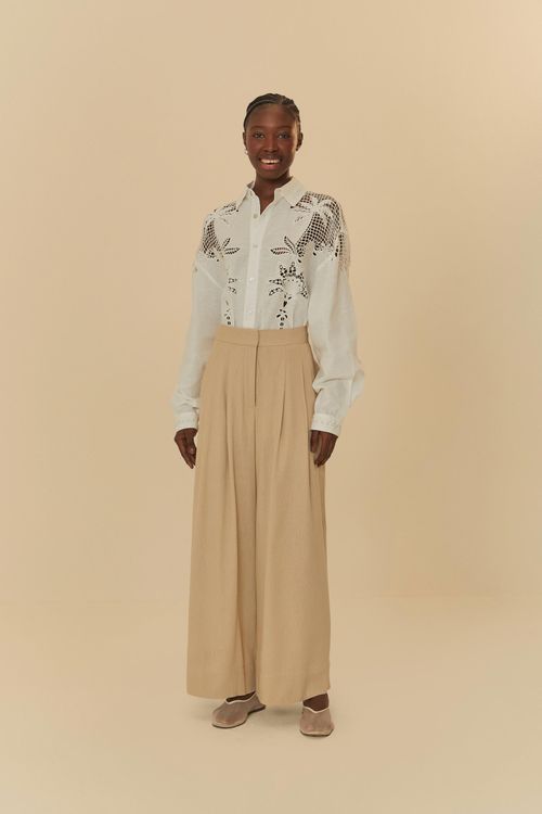 Pantalón Pliegues Bolsillo Sastrería