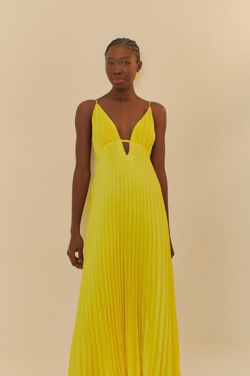 Vestido Largo Plissado