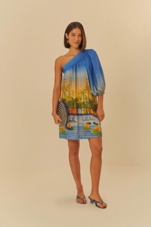 Vestido Corto Paisagem Ribeirinha