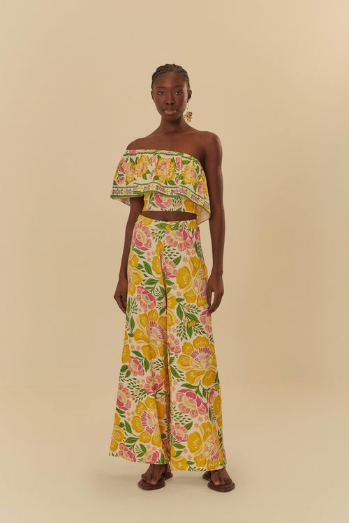 Pantalón Pantalona Floral Bela