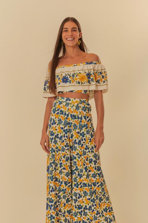 Pantalón Pantalona Flor De Açai