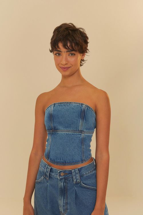 Corsé Jeans Sin Tirantes