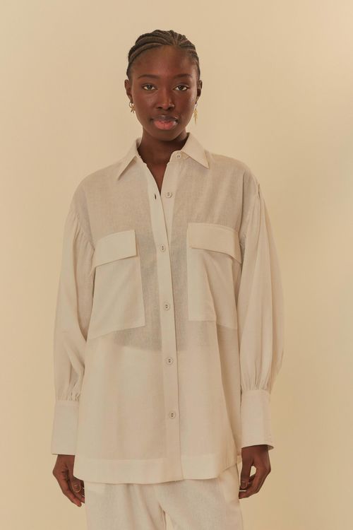 Camisa Bolsillo Manga Larga