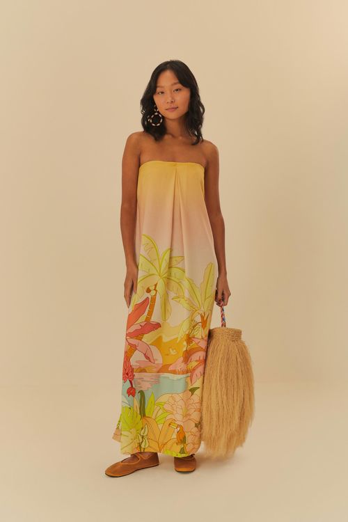 Vestido Largo Luau Das Onças