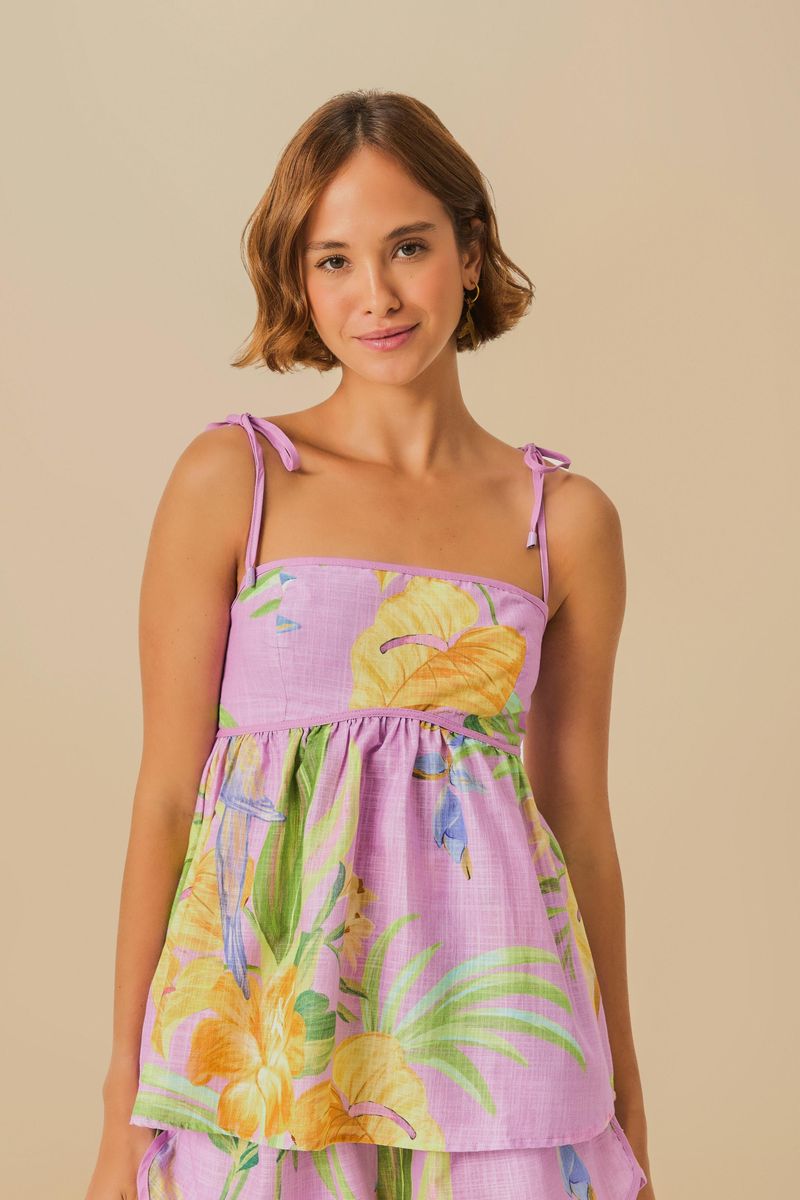 Blusa-Oasis-Tropical-con-estampado-vibrante-y-tirantes-ajustables-vista-frontal.