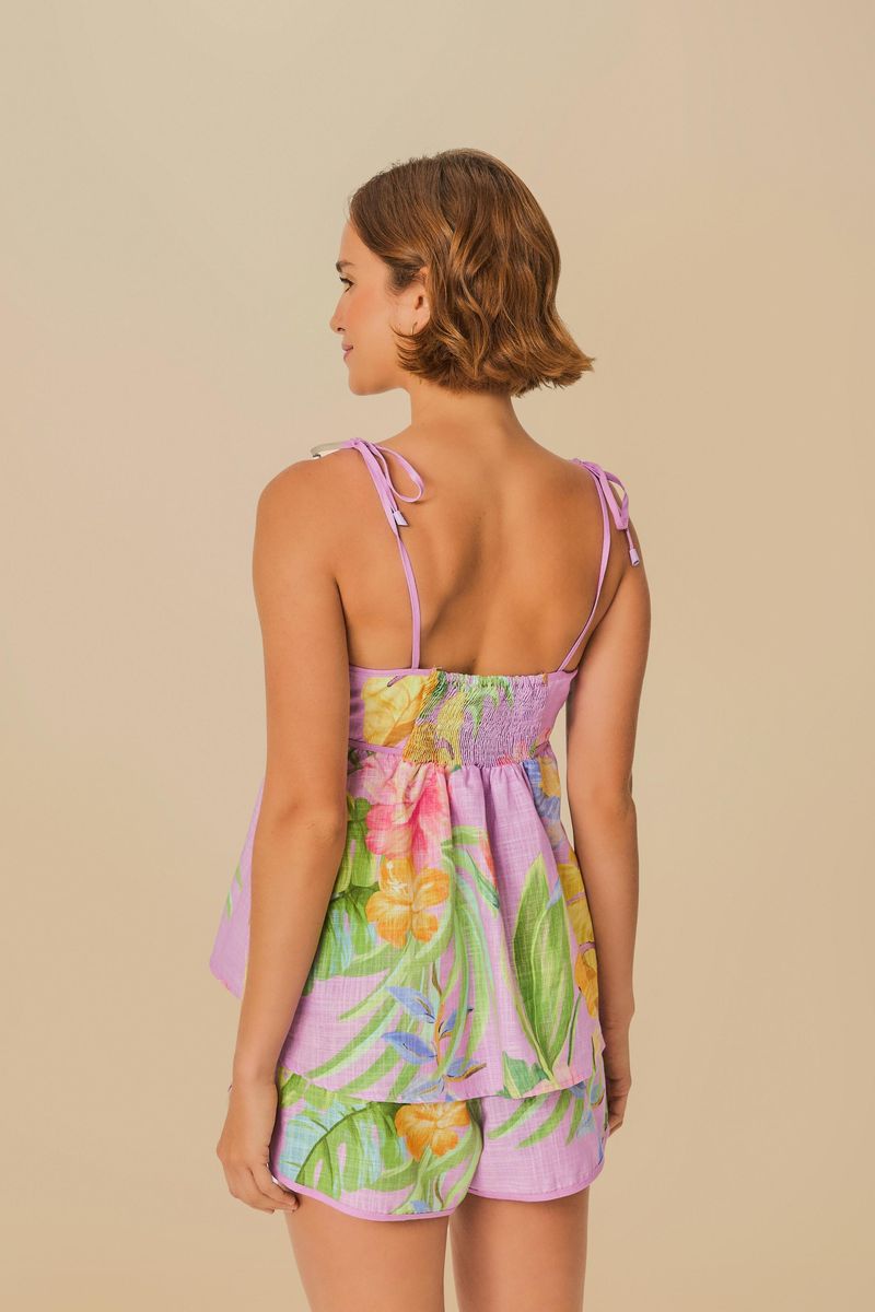 Vista-trasera-de-la-Blusa-Oasis-Tropical-con-detalle-de-elastico-y-estampado-completo.