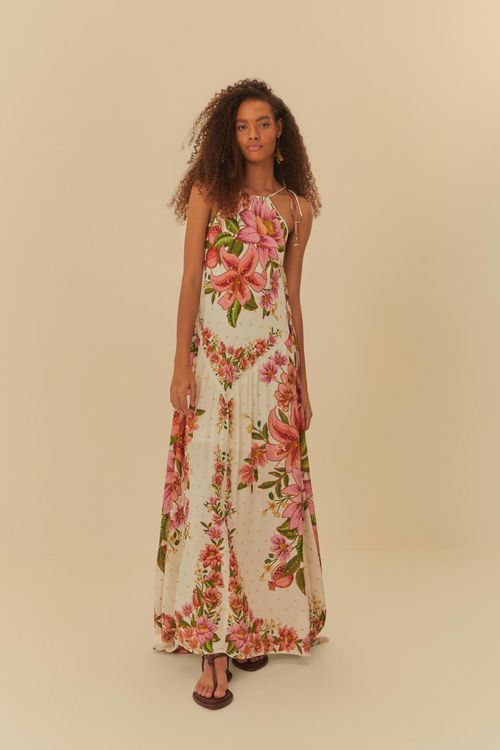 Vestido Cropped Floral De Verano
