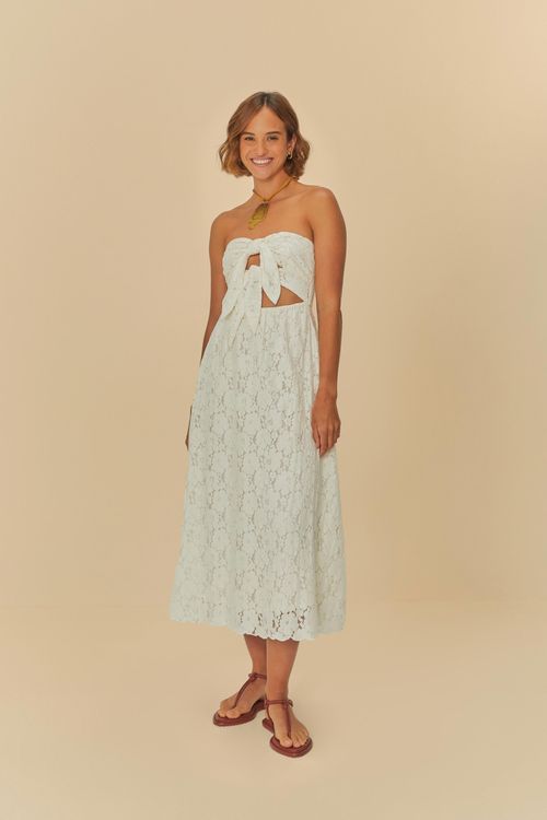 Vestido Artesanal Encaje Flor