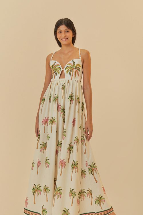 Vestido Bordado Coqueiritos De Verano