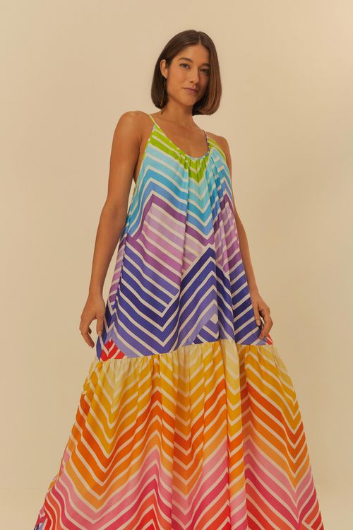 Vestido Largo Raya Degrade