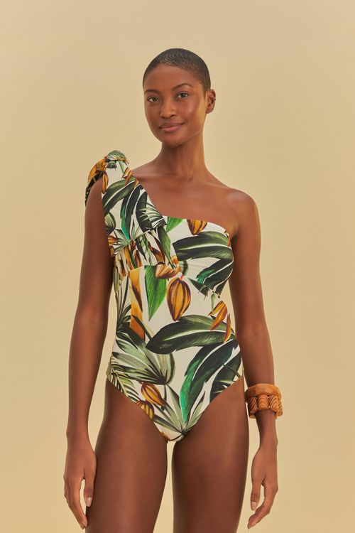 Traje De Baño De Un Solo Hombro Bananarte