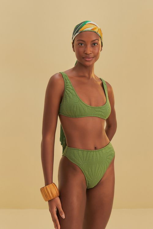 Biquini Hot Pants Textura Bananas