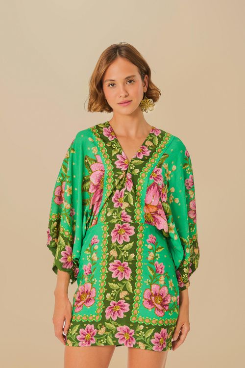Vestido Corto Mg Kimono Fruta De Verano